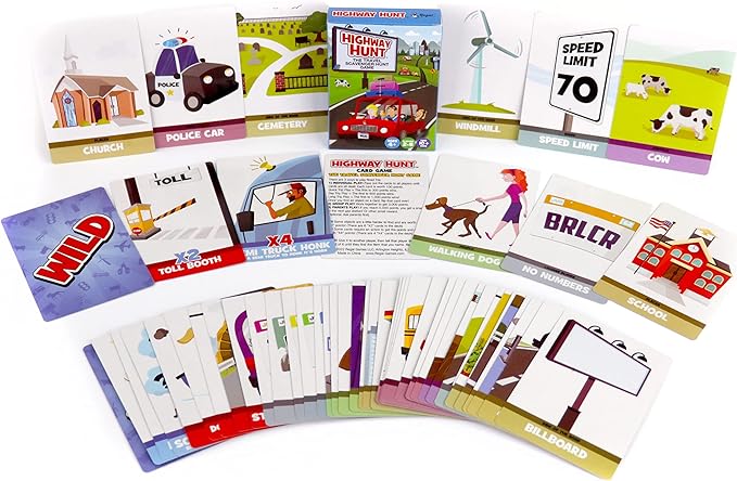 Regal Games Travel Outdoor Scavenger Hunt Games for Kids Ages 4, 5, 6, 7, 8, 9, 10, 11, 12 - Outdoor & Nature Family Hunt Games for Road Trips - 2-8 Players - 54 Scavenger Hunt Cards