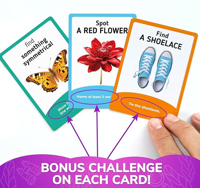 QUOKKA Scavenger Hunt for Kids Ages 4-8 - 250+ Indoor Outdoor Activities for Kids Ages 6-8 - Camping Backyard Outdoor Games for 3-6 Year Olds - Pocket Travel Toys for Boys Girls and Family
