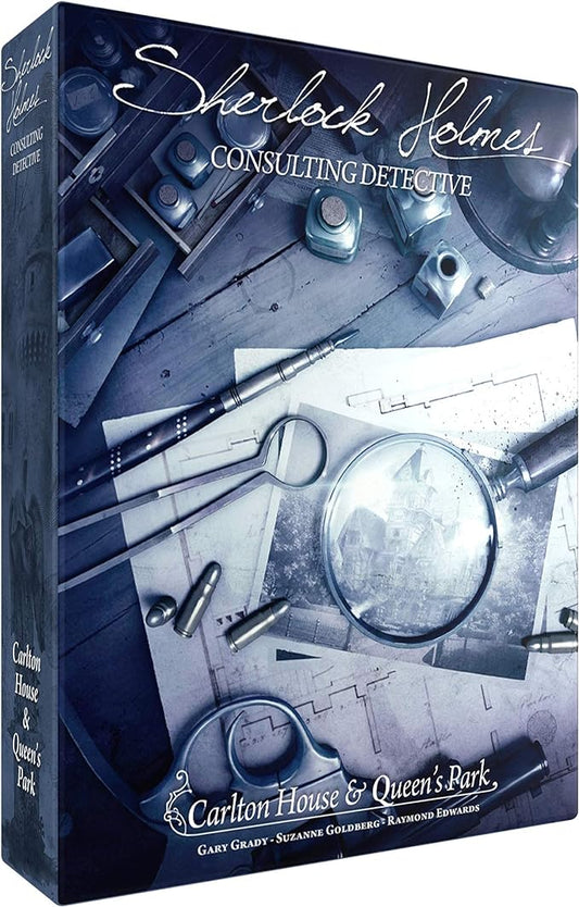Sherlock Holmes Consulting Detective - Carlton House & Queen's Park Board Game - Captivating Mystery Game for Kids & Adults, Ages 14+, 1-8 Players, 90 Min Playtime, Made by Space Cowboys