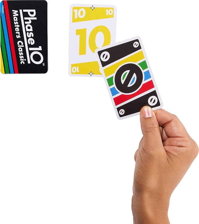 Mattel Games Phase 10 Masters Classic Card Game Including 60 Phase Target Cards That Can Be Played in Any Order for 2 to 6 Players