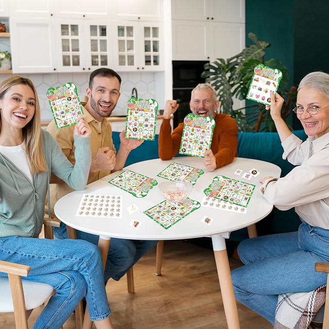Easter Bingo Games, 24 Players Easter Bingo Cards for School Classroom Family Holiday Party Activities