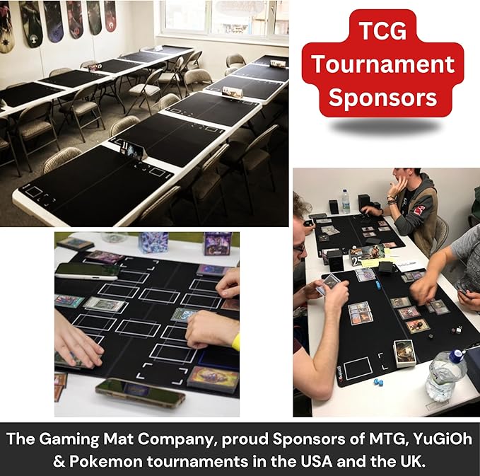 The Gaming Mat Company Poker, Dominoes, Bridge & Mahjong Table Mat. Blue 33” x 33” Premium Cards Playmat & Card Gaming Mat Table Top Cover Topper Square Mahjong Table