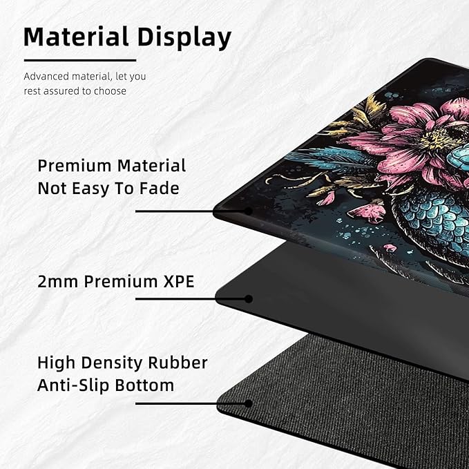 for MTG Playmat with Storage Bag, for TCG Playmat and Playing Card Mat for Magic Board Games, Non-Slip Snake Skull Desk Mat, Stitched Edges Game Mat, Rollable & Foldable Card Play mat