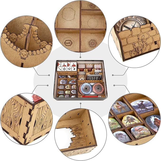 TowerRex Organizer for Gloomhaven Jaws of The Lion Board Game, Storage Insert, Accessories Upgrade