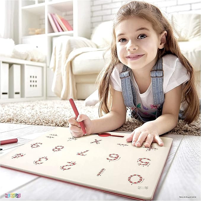 Play22 Magnetic Drawing Board - STEM Educational Learning Numbers and Letters - Erasable Writing Board for Kids (Numbers)