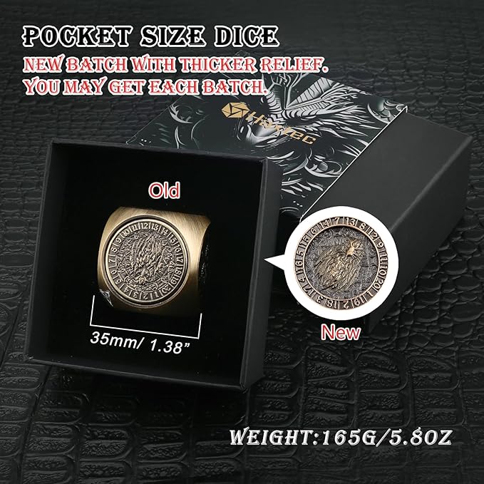Haxtec Spinner Dice 7-in-1 Metal DND Dice Set Unique Dice Spinner Goblins Metal D&D Die for Dungeons and Dragons DND Gifts