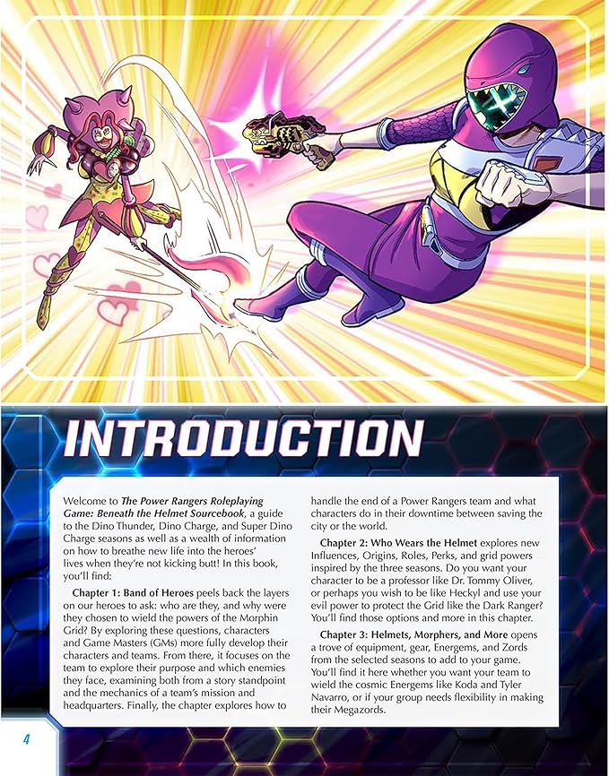 Renegade Game Studios: Power Ranger Roleplaying Game- Beneath The Helmet Sourcebook, Discover New Stories, New Downtime Rules, Ages 14+, 3-6 Players