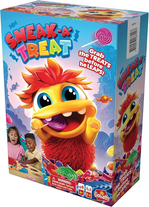 Goliath Sneak-A-Treat Game - Grab The Treats Before The Candy Critter Leaps! - Preschool Game, Ages 4 and Up, 2-4 Players