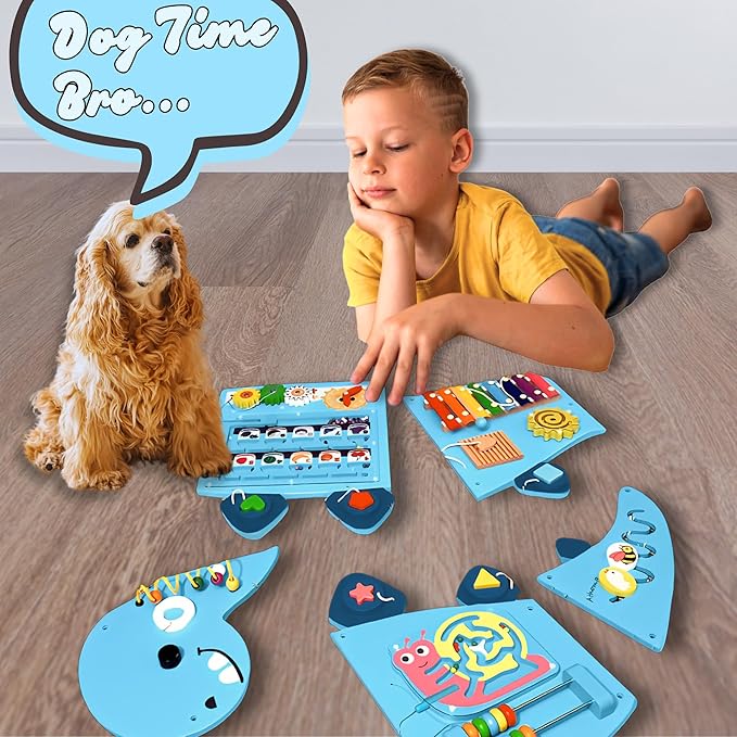 Activity Wall Busy Board, Sensory Wall Panel for Kids, 12 in 1 Learning Activity Center, Large Busy Board Wooden, Gift Idea for Kids 2-6 Years, Montessori Sensory Toys, Viga Toys