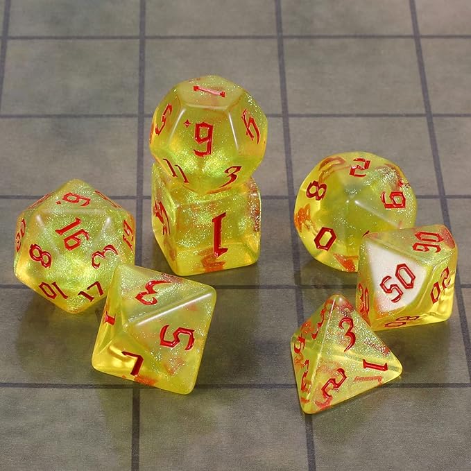 CiaraQ DND Polyhedral Dice Set with Dice Bag for Dungeons and Dragons RPG MTG Role Playing Table Games