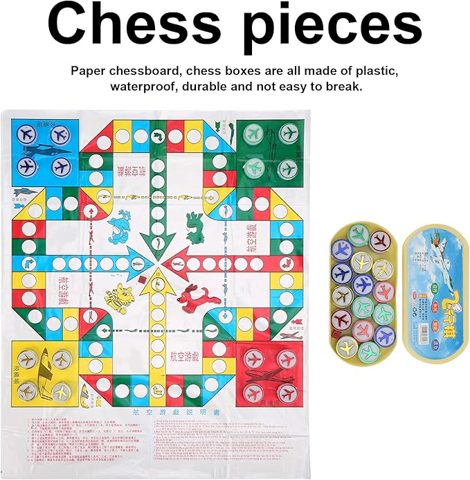 Children Aeroplane Chess, Flying Chess Clear Color for Home and Travel