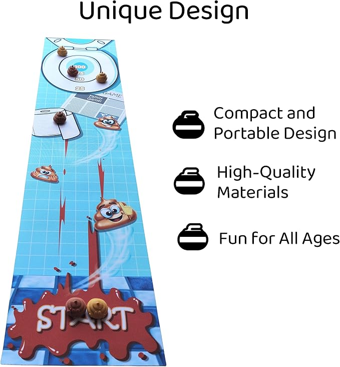 Mini Tabletop Shuffleboard for Kids,Indoor Table Top Curling Games