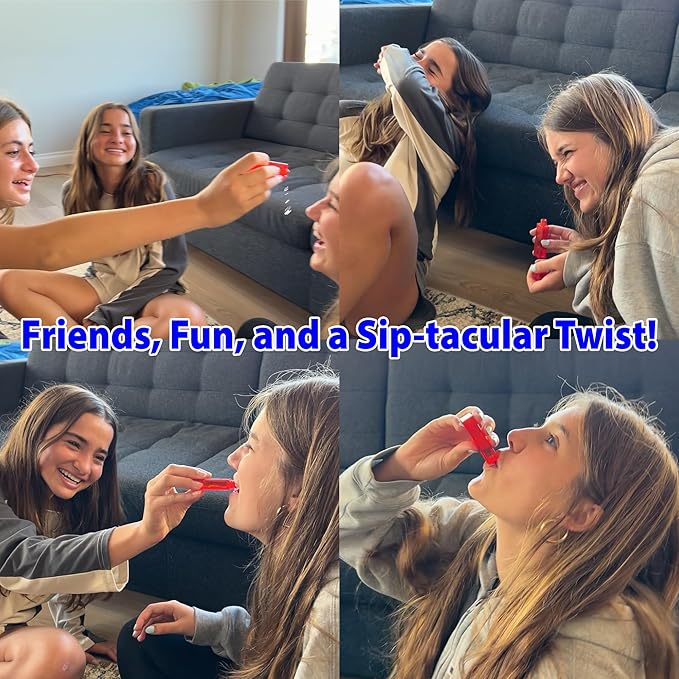 Funwares Wooden Blocks Stacking Game, Tumbling Tower and Balance Game, Family & Party Fun, Game for Kids and Adults, Ages 6+, Stack Attack- Add a Beverage Twist to Stacking Games