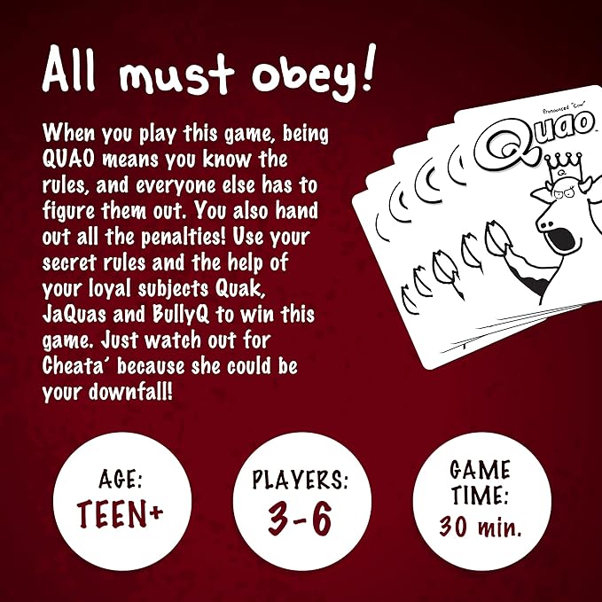Wiggity Bang Zobmondo Quao Card Game, Fun Party Game for Social Groups, Teens, Students, and Families