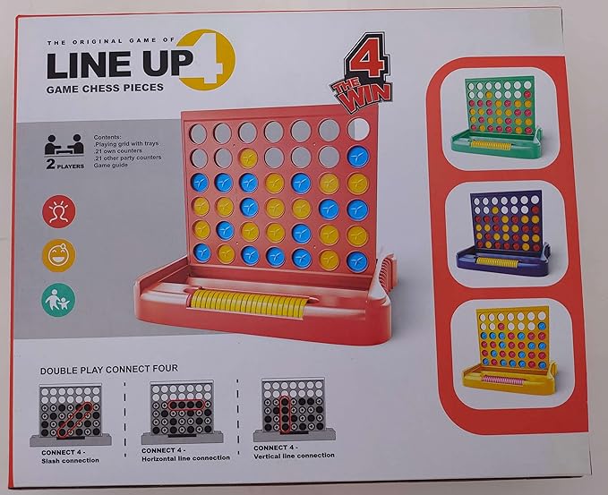 Pup Go 4 in a Row Game, Connect & Win Four in a Row Board Game, Portable 2-Player Strategy Games for Travel, Gift for Kids Children Age 3-12, Family Games Foldable Design with 6 Spare Discs Blue