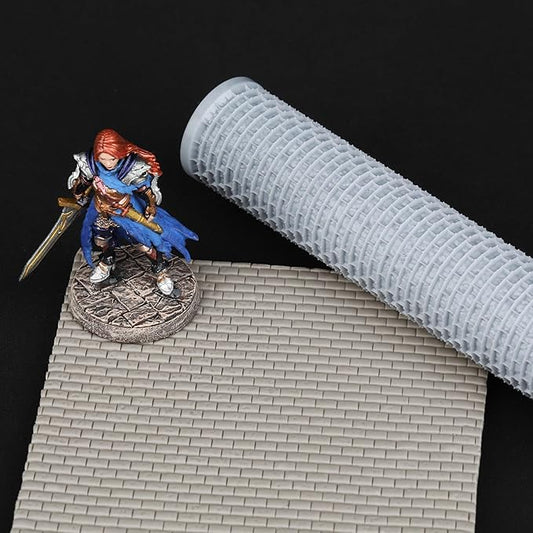 Unique Texture Roller for Clay & Polymer Sculpting,Perfect Board Game Terrain Building Tabletop Game S412A Small Brick