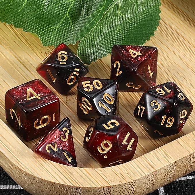 CiaraQ DND Polyhedral Dice Set with Dice Bag for Dungeons and Dragons RPG MTG Role Playing Table Games