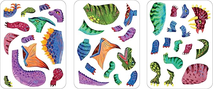 Mudpuppy Dino Mix-Up – Magnetic Build-It Travel Friendly Game with Illustrated Prehistoric Background Scenes Including 2 Dino Characters and Over 40 Mix and Match Magnets for Children Ages 4 and Up