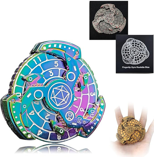 2025 Shadow Roulette Dice Spinner for DND Dice Set, 7-in-1 Dragon Metallic D&D Dice with Gift Case for Dungeons and Dragon Game, RPG Role Playing Table Game Gifts (Neon)