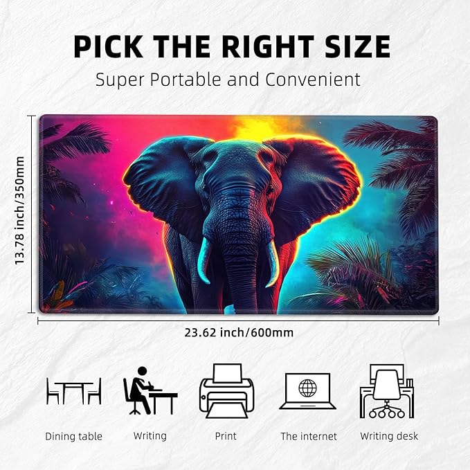 for MTG Playmat with Storage Bag, for TCG Playmat and Playing Card Mat for Magic Board Games, Non-Slip Elephant Desk Mat, Stitched Edges Game Mat, Rollable & Foldable Card Playmat