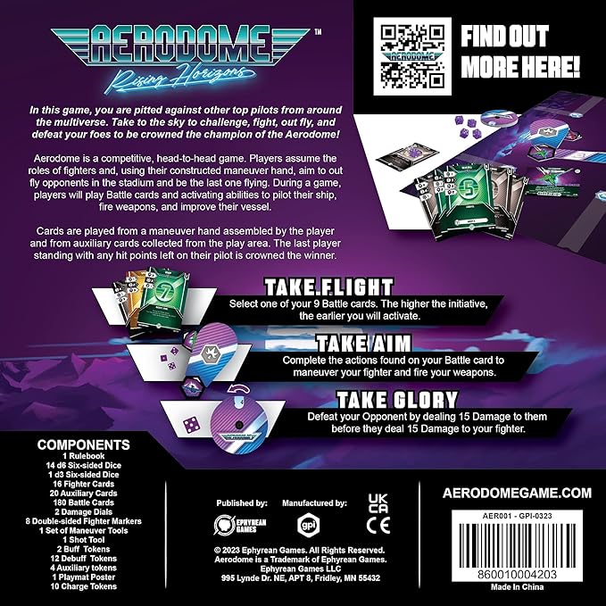 Aerodome: Rising Horizons Core Set -Tactical Aeriel Combat Card Game, Flying Fighters, Simultaneous Play, Age 10+, 2-8 Players, 30 Min