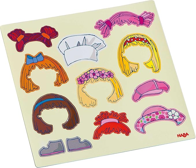 HABA Dress-Up Doll Magnetic Game Box & Magnetic Puzzle for Toddlers, Travel-Friendly Road Trip Toy for Kids, Toddler Activities for 2-4 Year Olds, 54 Piece Set