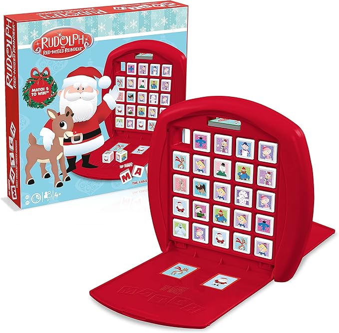 Top Trumps Match Game Rudolph - Family Board Games for Kids and Adults - Matching Game and Memory Game - Fun Two Player Kids Games - Memories and Learning, Board Games for Kids 4 and up