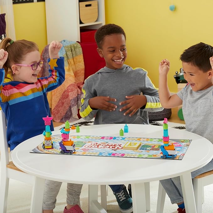 Grocery Go Karts Board Game for Preschoolers and Kids Ages 4 and Up, Building Game with Mini Groceries, Preschool Games for 2-4 Players