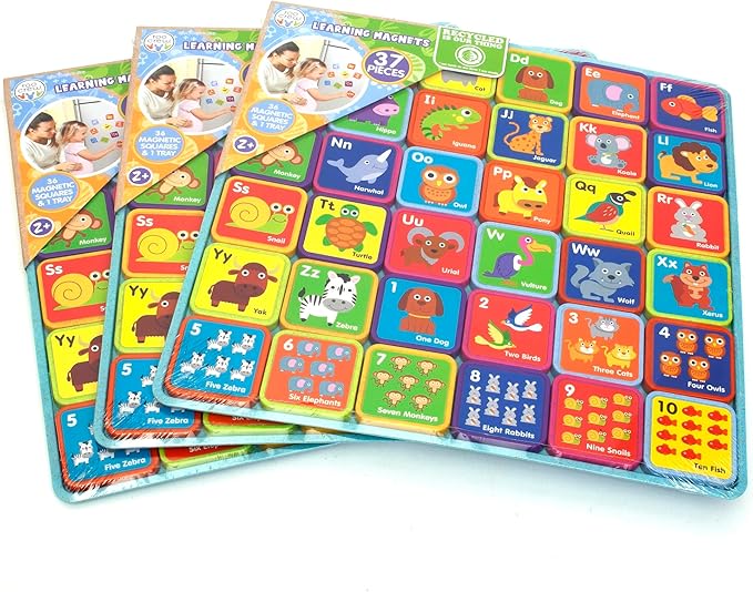 Boley Roo Crew: Learning Magnets - 37 Pieces - Animal & Alphabet Learning, ABC, Toddler & Kids Educational Toy, Preschool Ages 2+