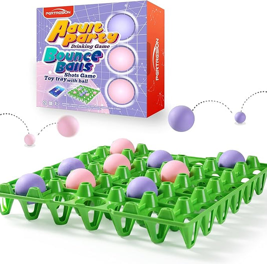 Party Table Game, Bounce Balls Shots Game Toys for Kids Ages 3+, Family Active Games Gifts, 4 in a Row Table Top Carnival Game for Pressure Relief Toy