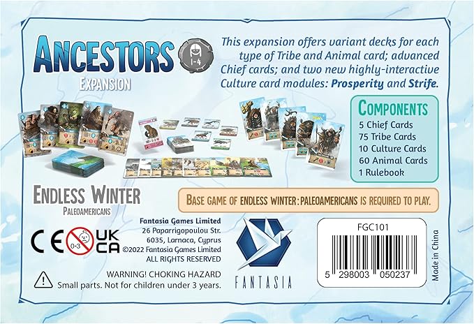 Endless Winter Paleoamericans Ancestors Board Game Expansion | Prehistoric Strategy Game for Adults and Kids | Ages 12+ | 1-4 Players | Average Playtime 60-90 Minutes | Made by Fantasia Games