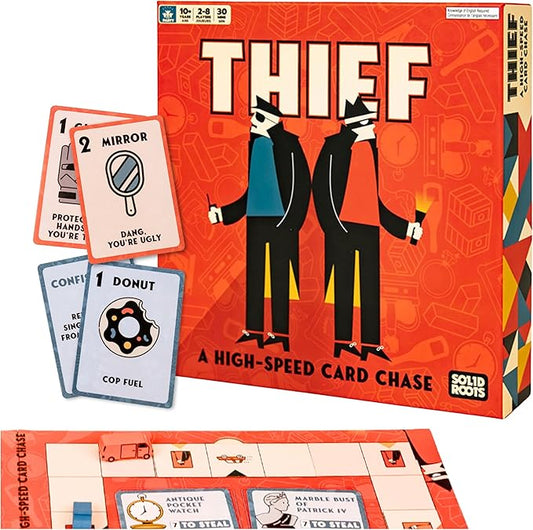 Spin Master Games, SolidRoots Thief, High-Speed Card Game from the Makers of Mind The Gap, for Friendsgiving, Family Parties, Birthdays & More, 2-8 Players, for Ages 10 & Up