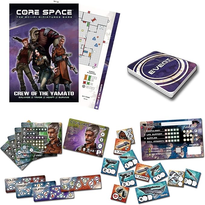 Battle Systems Core Space - Yamato Crew - Sci Fi Miniature Game - Multi Level Tabletop War Game Board - Wargaming 40K Universe - BSGCSC008