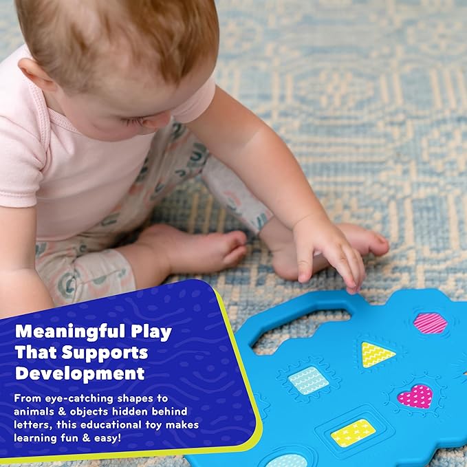 Mobi Flipsee Alphabet Learning Toy - Flip n' Fun Alphabet Board Toy, ABC Montessori Game for Kids, Colorful Letter Tiles Learning Games and Activity - for Ages 12 Months and Up (Pack of 1)