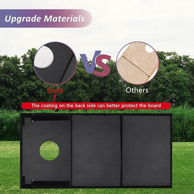 Cornhole Set, Tailgate/Regulation Size Cornhole Boards with 8 Bean Bags and Carrying Case, 3x2/4x2 Corn Hole Outdoor Game Toss Board for Adults Outside Activities