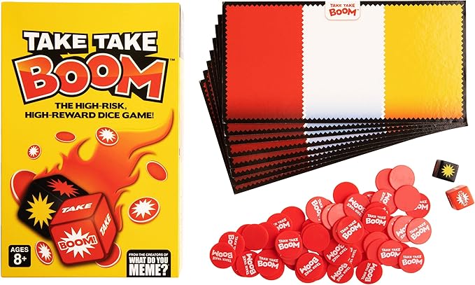 Take Take Boom: The High-Risk, High-Reward Family Dice Game by What Do You Meme?® for 3 + players