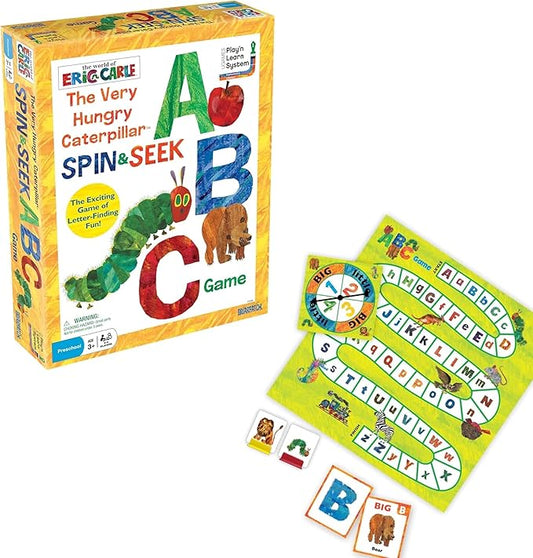Briarpatch, The Very Hungry Caterpillar Spin & Seek ABC Game, Based On Board Books By Eric Carle, Preschool Learning For Kids