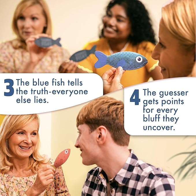 Big Potato Sounds Fishy Board Game: The Bluffing Family Game for Kids 10+ - Best New Family Quiz Games, Trivia Games for Groups of People | Online Exclusive - Includes 20 Bonus Questions