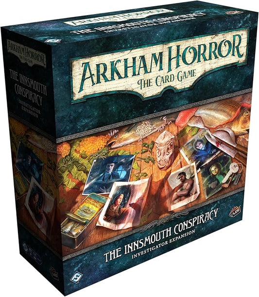 Fantasy Flight Games Arkham Horror The Card Game The Innsmouth Conspiracy Investigator Expansion - Includes Five Unique Investigators! Cooperative LCG, Ages 14+, 1-4 Players, 1-2 Hr Playtime, Made