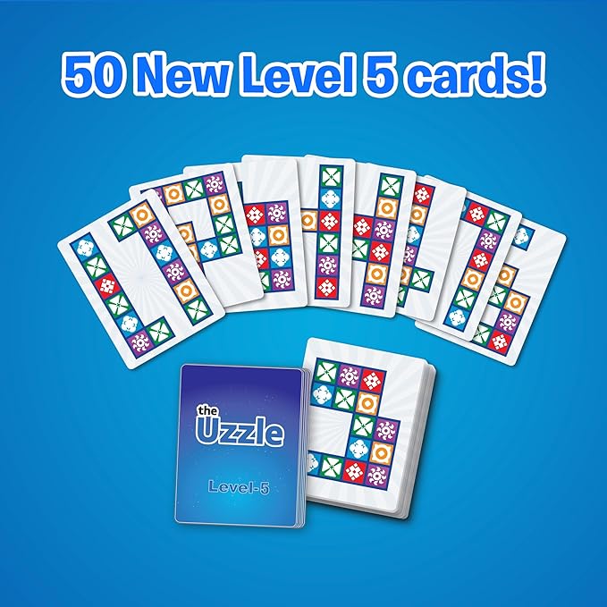 Uzzle 3.0 Expansion, Block Puzzle Board Game for Adults & Kids, Expert-Level Challenges, Requires Uzzle Base Game, an Action Packed Family Board Game, for Ages 4+