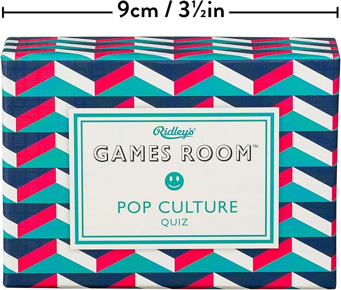 Ridley’s Pop Culture Quiz Trivia Card Game – Quiz Game for Kids and Adults – 2+ Players – Includes 140 Unique Questions Cards – Fun Family Game – Makes a Great Gift