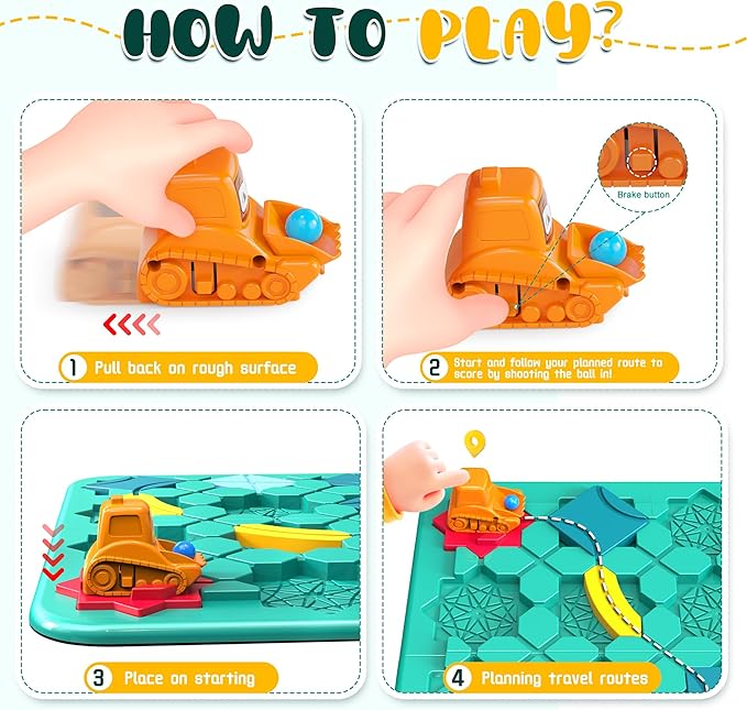STEM Board Games, Puzzle Logical Builder Kids Toys, Preschool Montessori Brain Teasers Birthday Gifts for Kids 4-8 Years Old