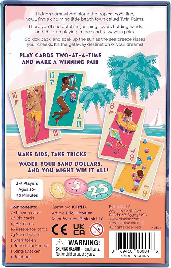 Twin Palms | A Beachin' Trick-Taking Card Game | It's Poker Meets Spades