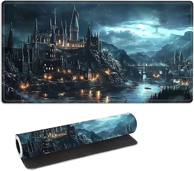 for MTG Playmat with Storage Bags, Card Playmat for TCG Card Playing Game,Rollable & Foldable for PTCG and Board Game Mat for Cards,Non-Slip Castle Desk Mat for Home Office