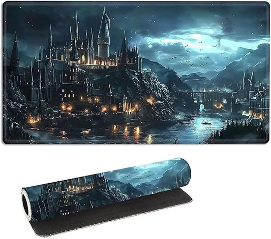 for MTG Playmat with Storage Bags, Card Playmat for TCG Card Playing Game,Rollable & Foldable for PTCG and Board Game Mat for Cards,Non-Slip Castle Desk Mat for Home Office