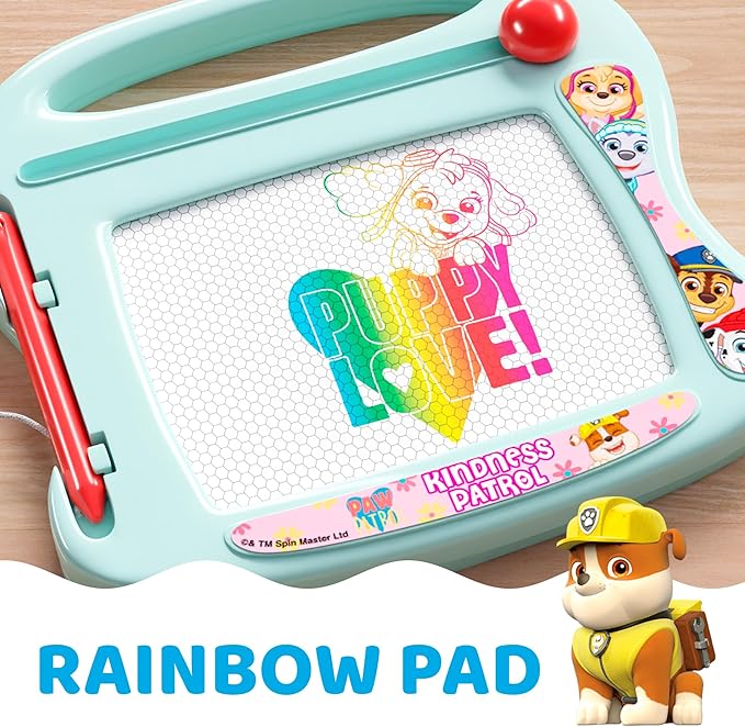 Paw Patrol Magnetic Board for Kids, Erasable Toddler Drawing Pad, Magic Sketcher, Sketch & Doodle Travel Toy, Aqua