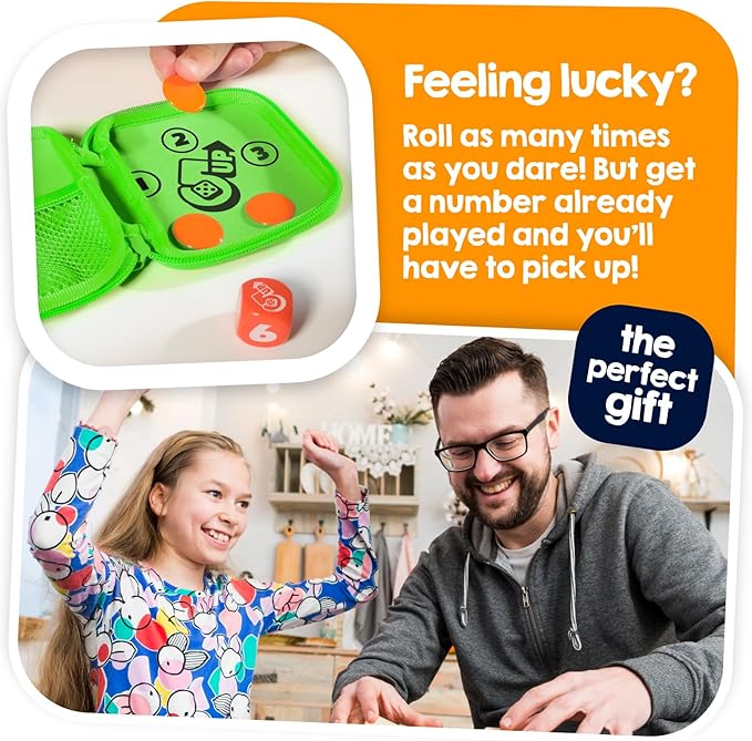 TOMY Games 5 UP Dice Game - The Push Your Luck Dice Game for Kid and Adult Games - Family Games and Stocking Stuffers for Kids - Fast Paced Dice for Christmas Games Family Game Night - 2 to 4 Players