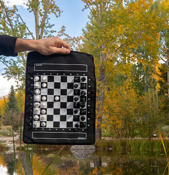 MagBoard by Incremental 3-in-1 Roll-Up Magnetic Travel Games: Chess, Checkers, Backgammon