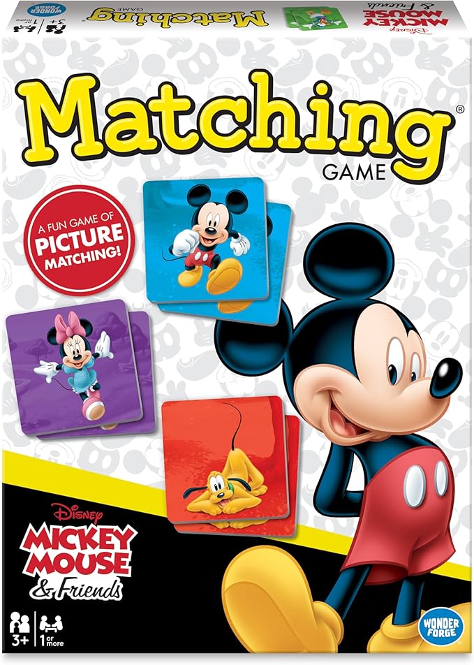 Wonder Forge Mickey Mouse Matching Game - Fun and Educational Disney Memory Card Game for Toddlers, Kids, Boys and Girls Ages 3-5 - Develops Focus, Analysis, and Learning Skills