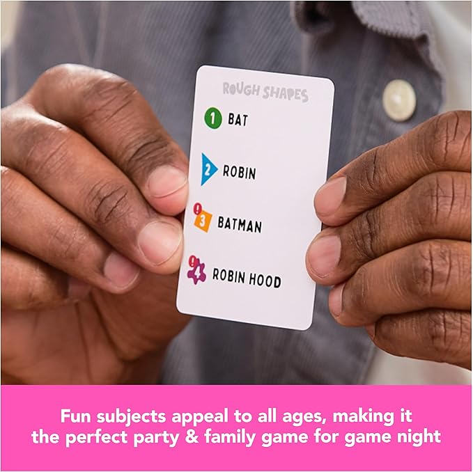 Spin Master Games, Rough Shapes, Quick-Drawing Game for Artists & Doodlers of All Levels with Hilarious & Challenging Prompts, Easy Indoor Activity, for Kids & Family, 3-10 Players, Ages 8 & Up